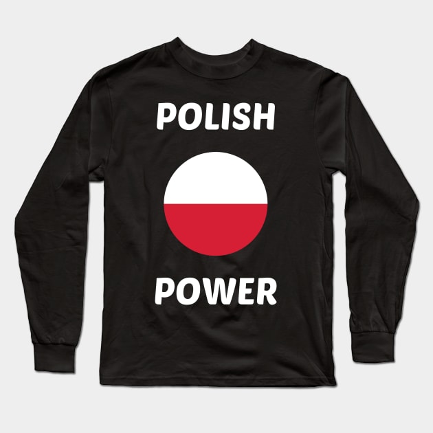 Polish Power Polish Pride Design Long Sleeve T-Shirt by solsateez